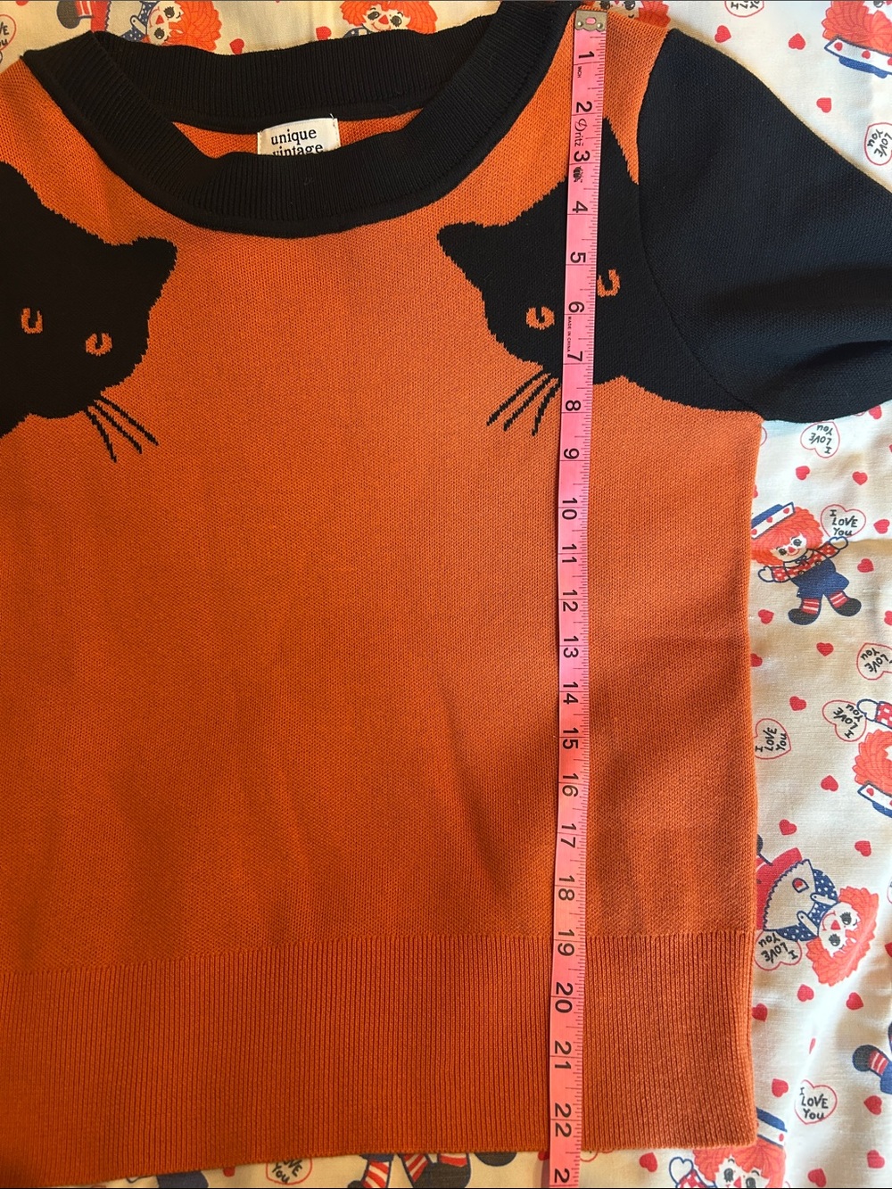 Unique Vintage black cat sweater - Picture 4 of 8